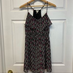 Dynamite Black & Pink Patterned Dress